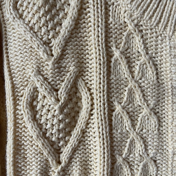 Vintage Butter Yellow Coquette Heart Knit Christopher Banks Sweater Cardigan S - Picture 5 of 8